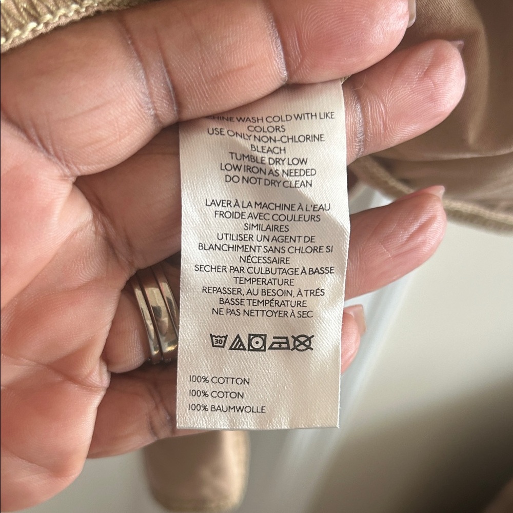 Anthropologie Beige Mini Dress with Bow Collar - Picture 11 of 13